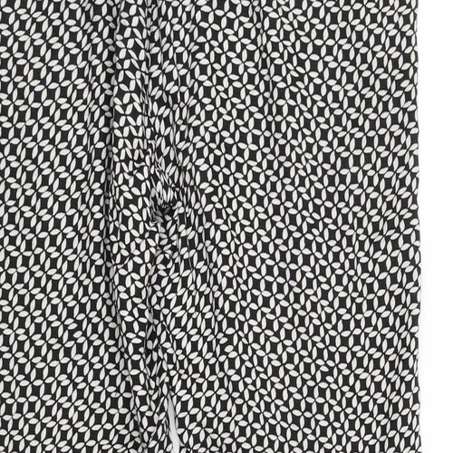 DEBINHAMS Womens Black Geometric  Trousers  Size 12 L27 in