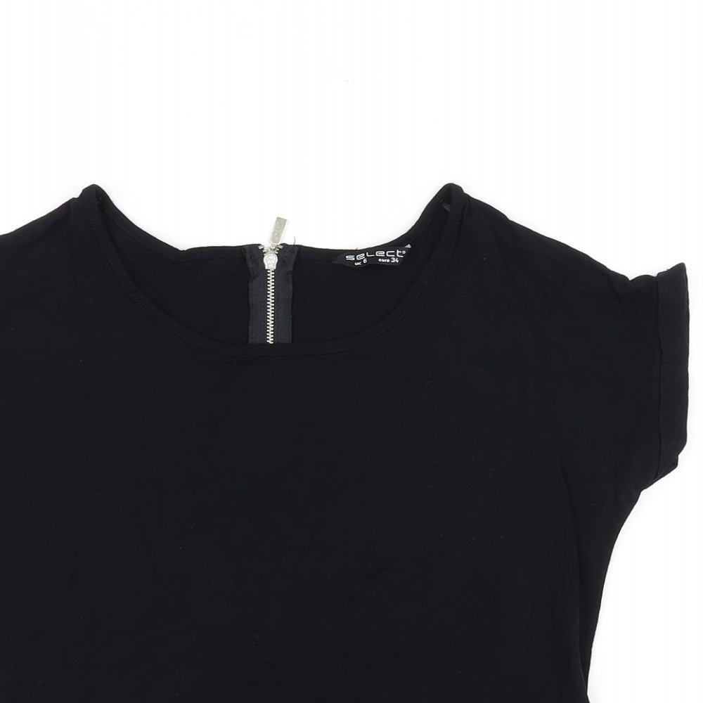 Select Womens Black   Basic T-Shirt Size 6