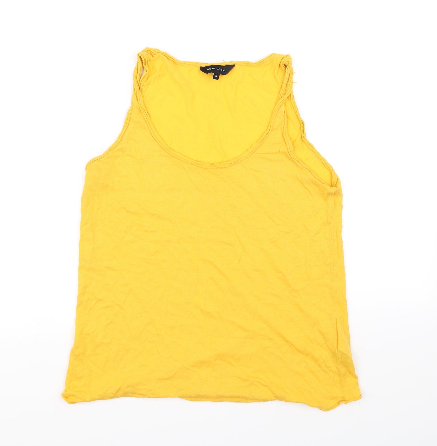 New Look Womens Yellow   Basic T-Shirt Size 12