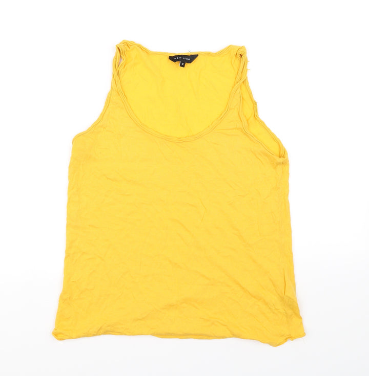 New Look Womens Yellow   Basic T-Shirt Size 12