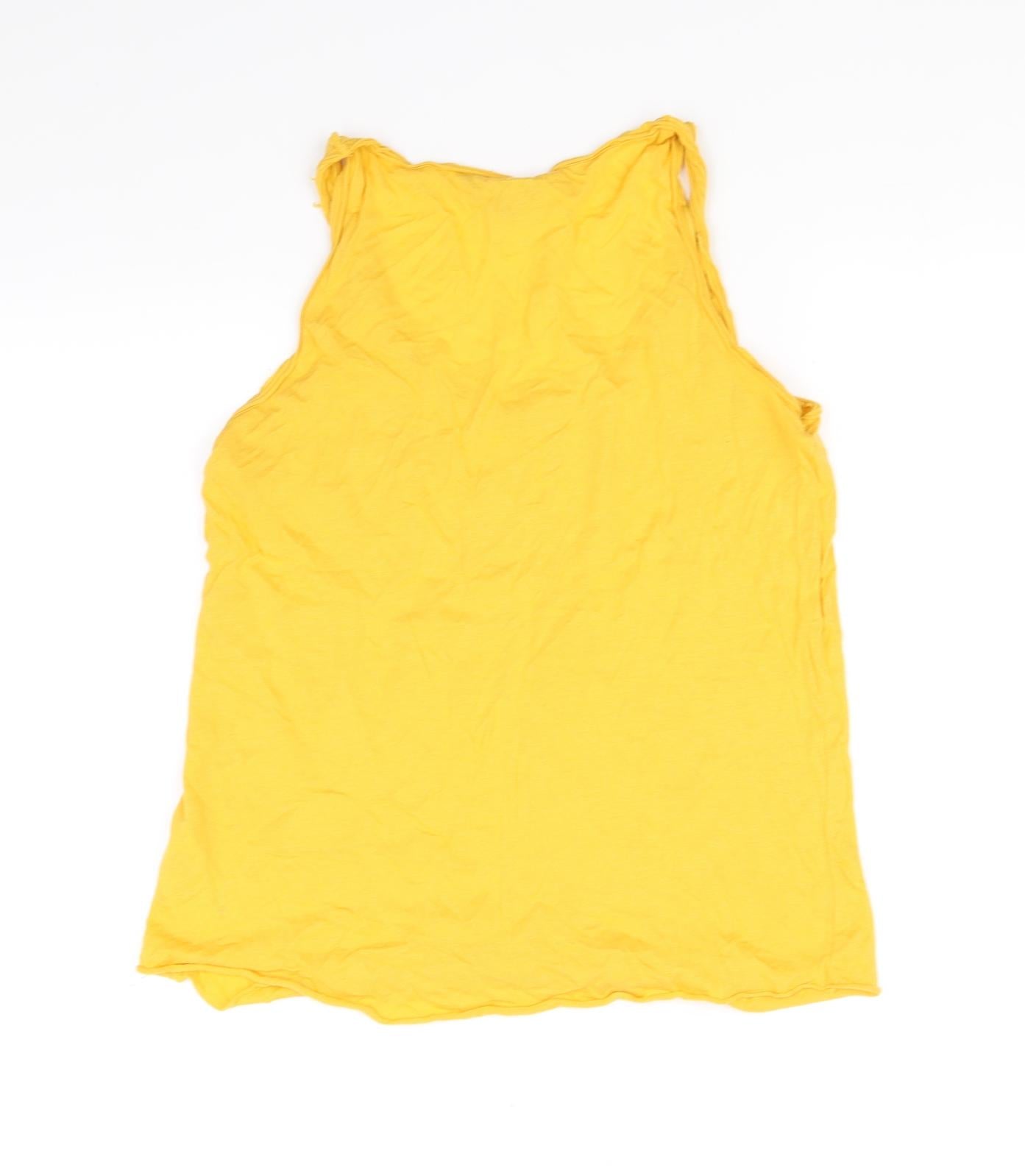 New Look Womens Yellow   Basic T-Shirt Size 12