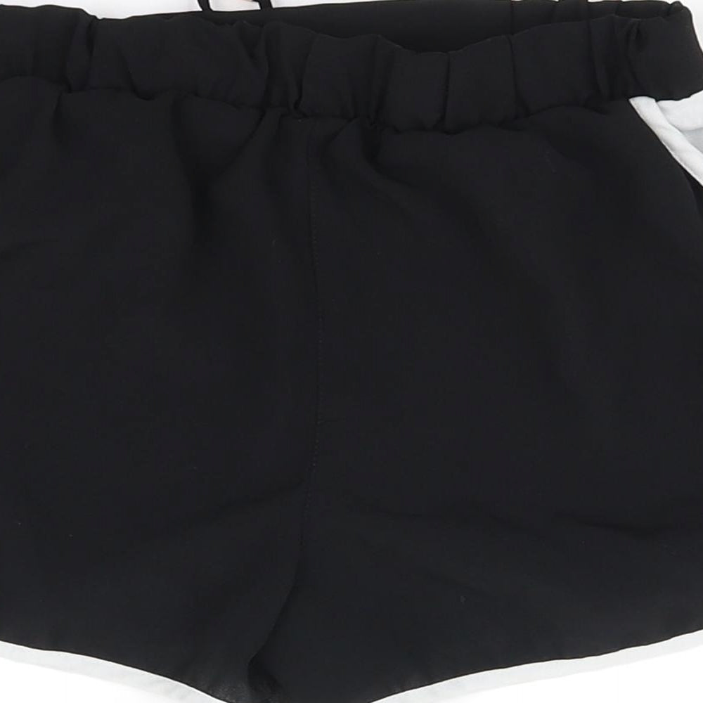 River Island Girls Black   Sweat Shorts Size 8 Years