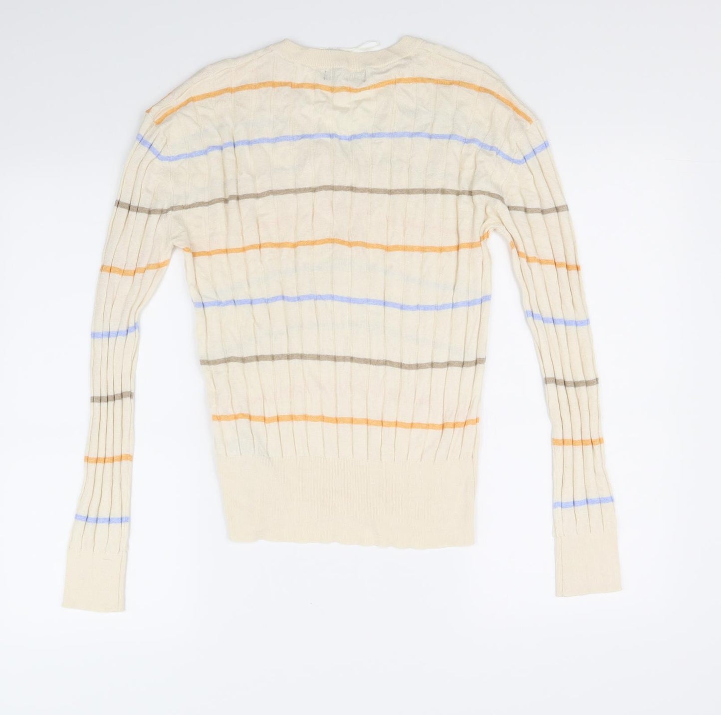 m&S Womens Beige Striped  Pullover Jumper Size S