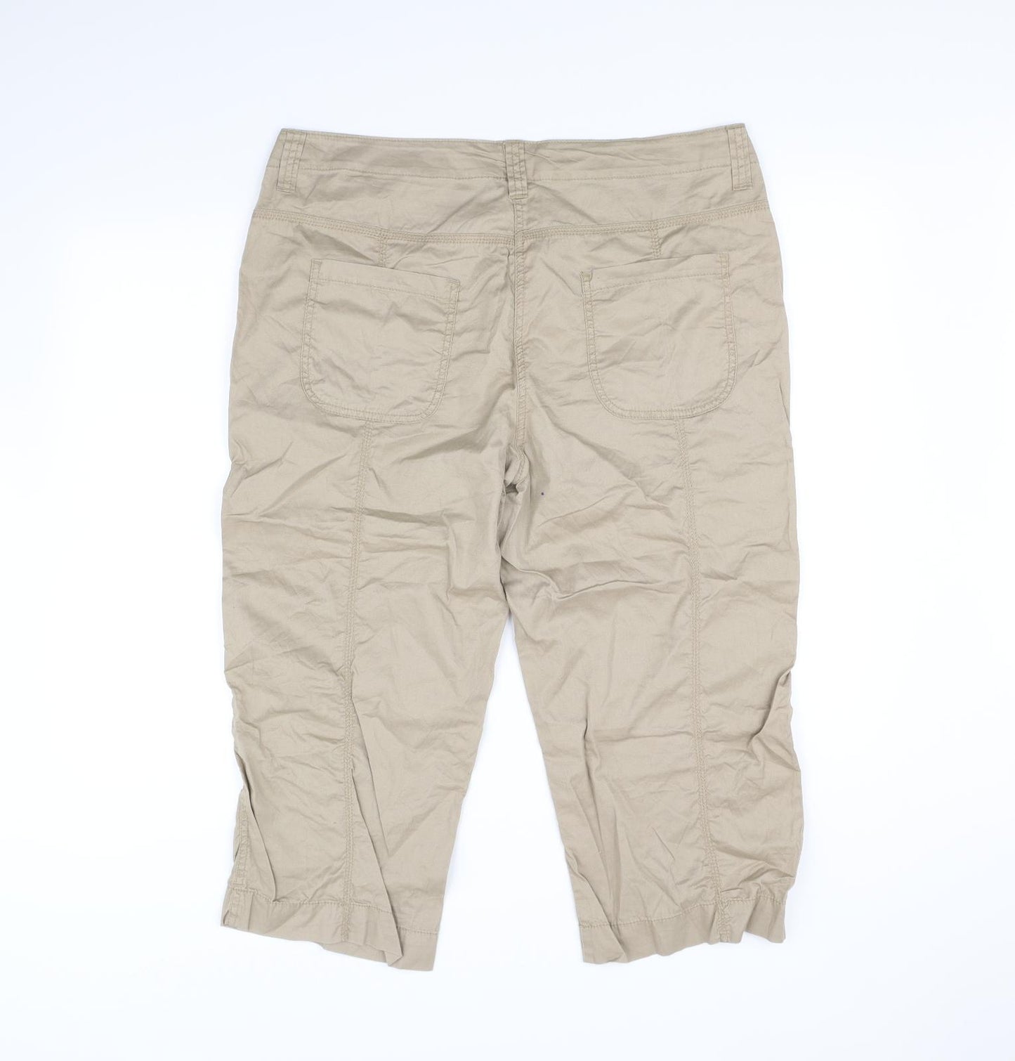 m&S Womens Beige   Trousers  Size 16 L25 in