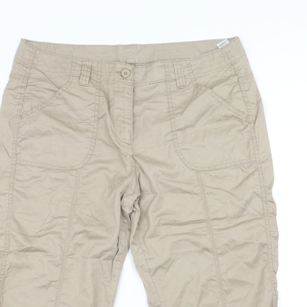 m&S Womens Beige   Trousers  Size 16 L25 in
