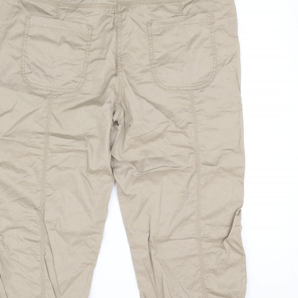 m&S Womens Beige   Trousers  Size 16 L25 in