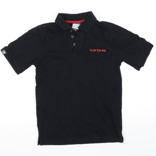 Carbini Boys Black   Basic Polo Size 8-9 Years