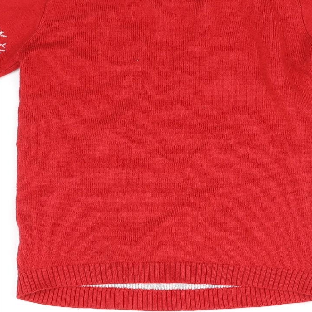 Young Dimension Girls Red   Pullover Jumper Size 4-5 Years  - CHRISMTAS