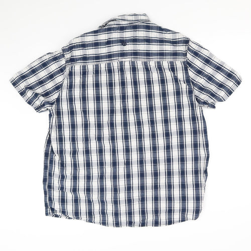 FATFACE Womens White Check  Basic Button-Up Size XL