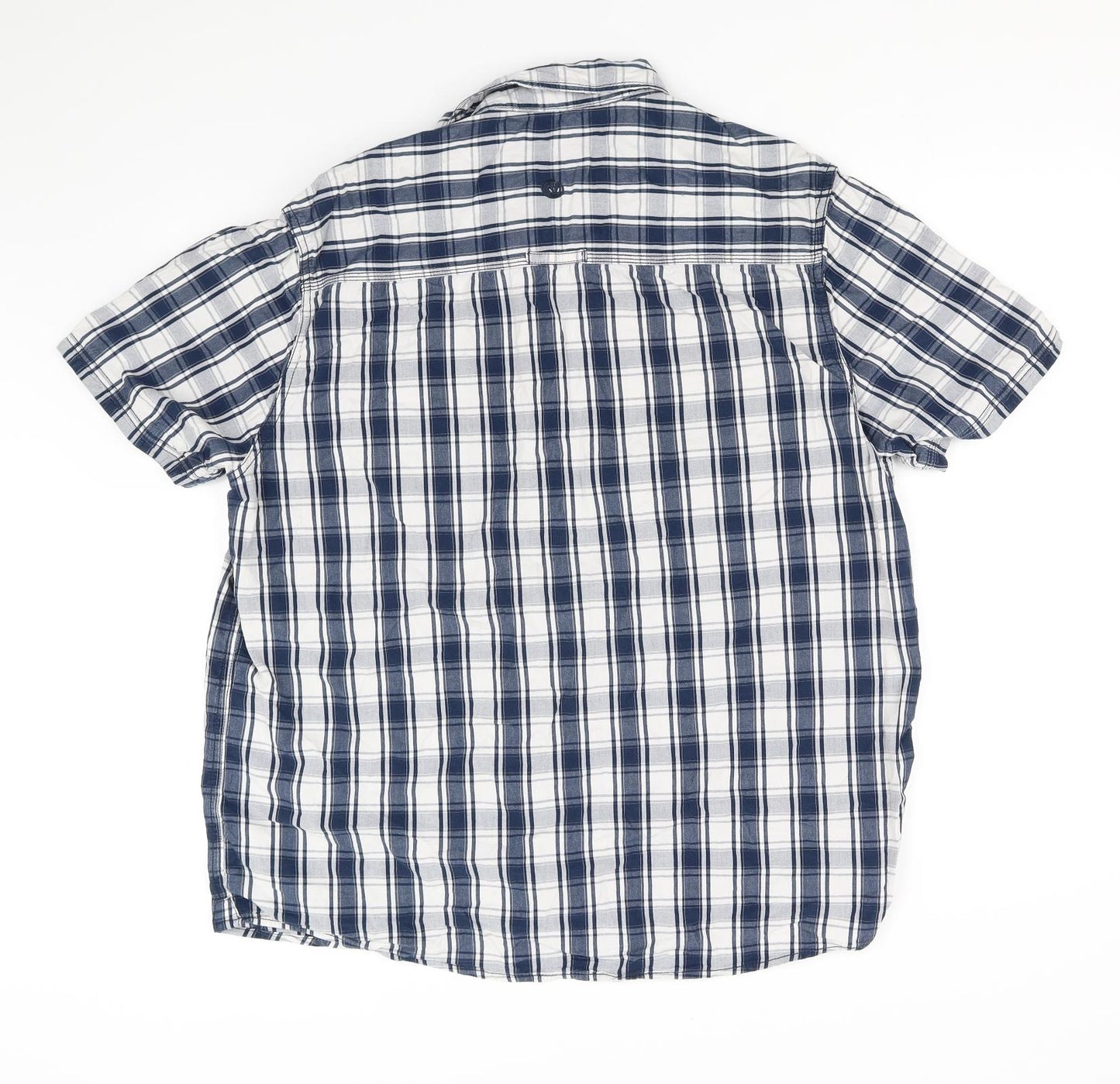 FATFACE Womens White Check  Basic Button-Up Size XL