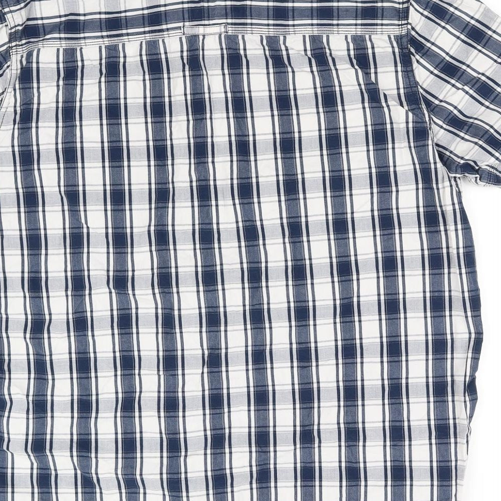 FATFACE Womens White Check  Basic Button-Up Size XL