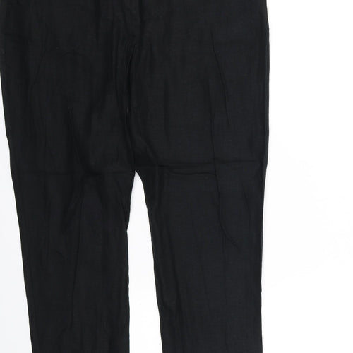 M&S Collection Womens Black   Trousers  Size 14 L30 in