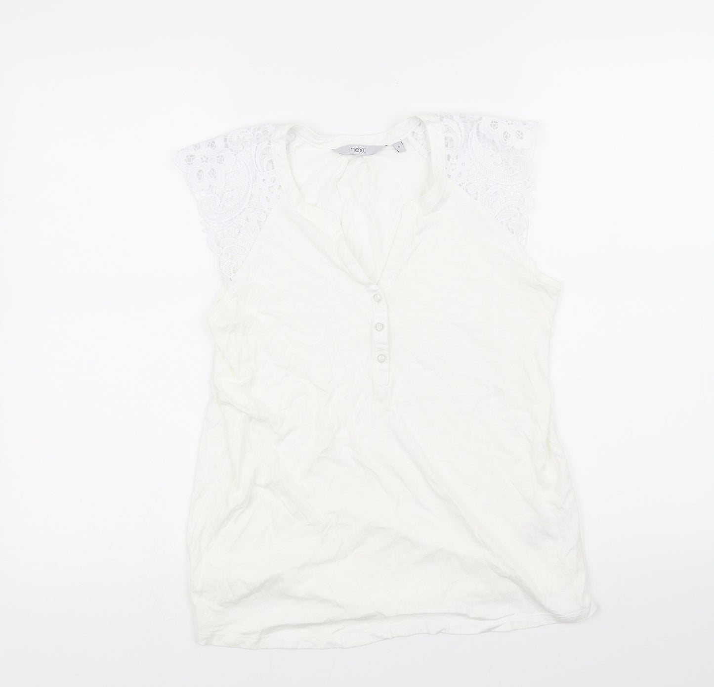 NEXT Womens White   Basic T-Shirt Size 8