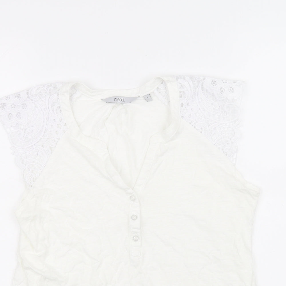 NEXT Womens White   Basic T-Shirt Size 8