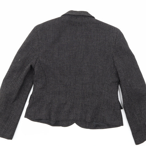 Marks and Spencer Womens Grey  Rayon Jacket Suit Jacket Size 14