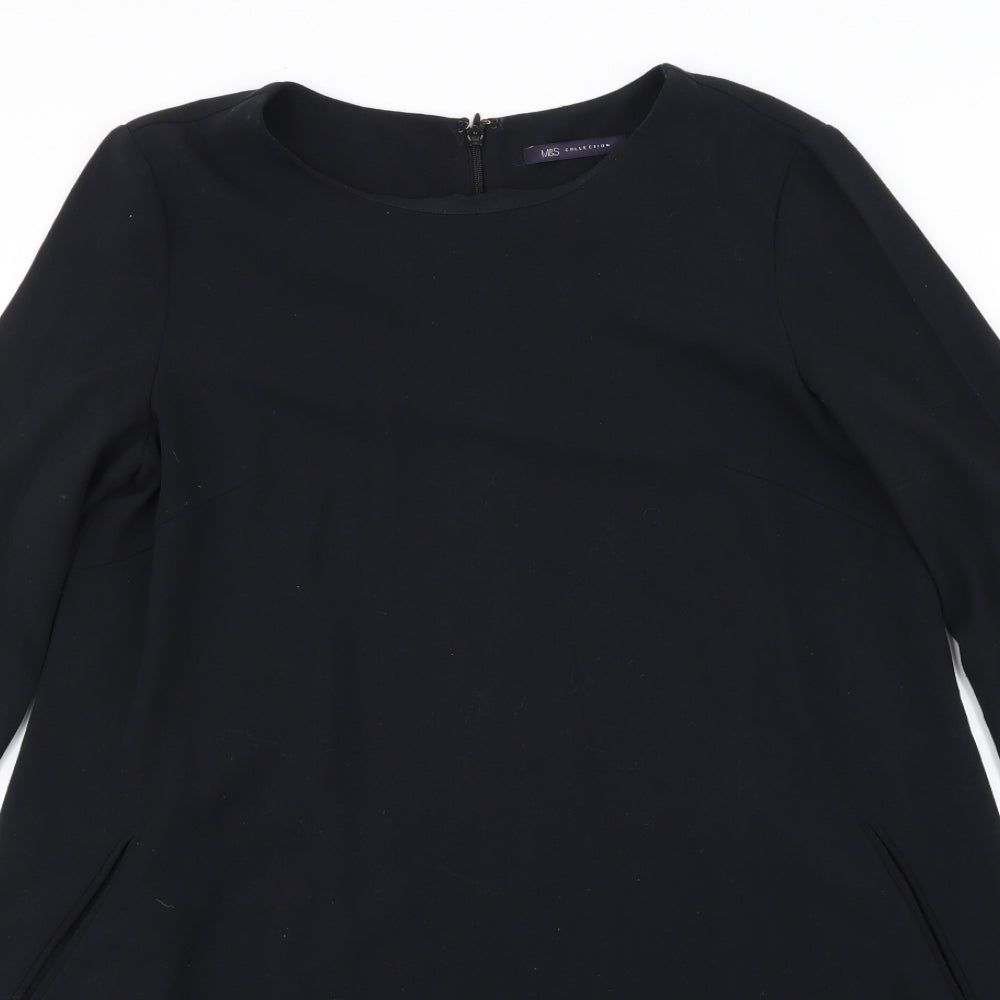 Marks and Spencer Womens Black  Rayon A-Line  Size 12