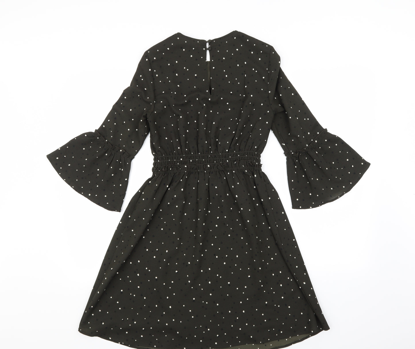 H&M Womens Black Polka Dot  A-Line  Size 4  -