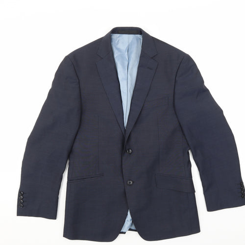 Marks and Spencer Mens Blue  Rayon Jacket Suit Jacket Size 38