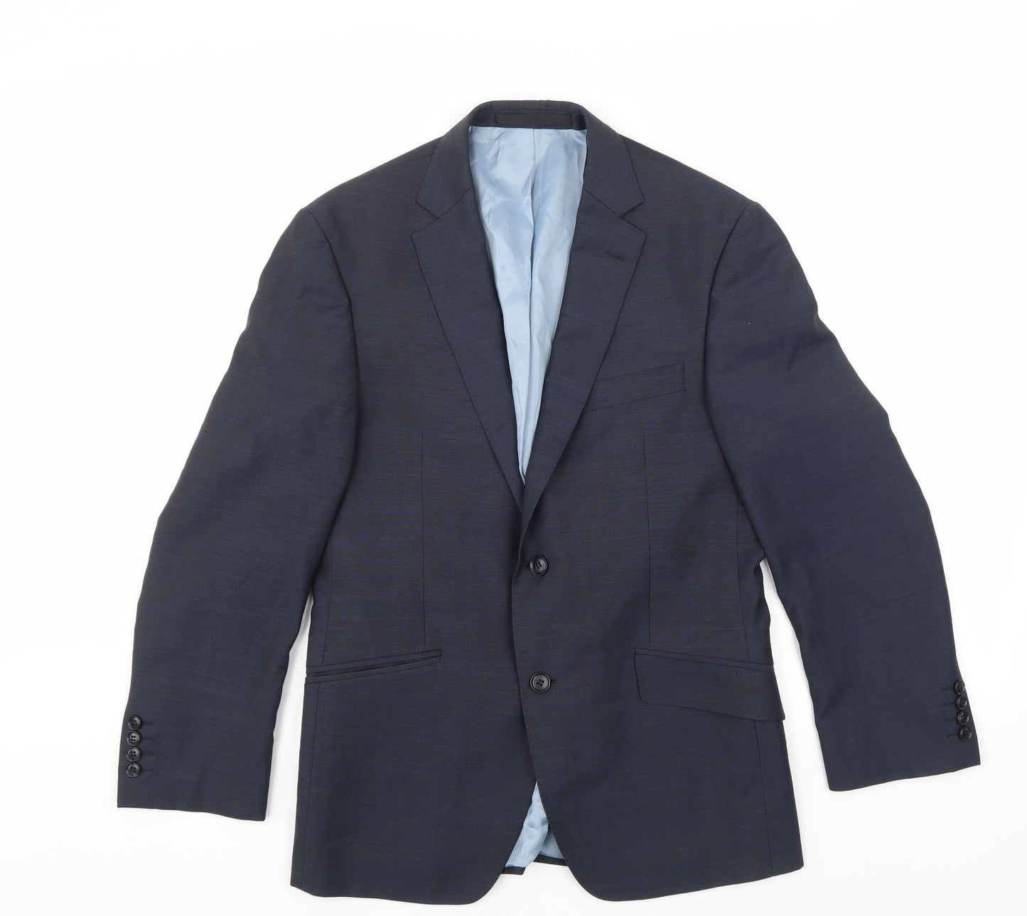 Marks and Spencer Mens Blue  Rayon Jacket Suit Jacket Size 38