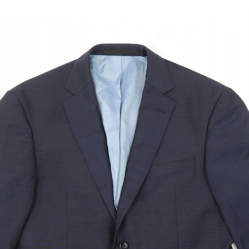 Marks and Spencer Mens Blue  Rayon Jacket Suit Jacket Size 38