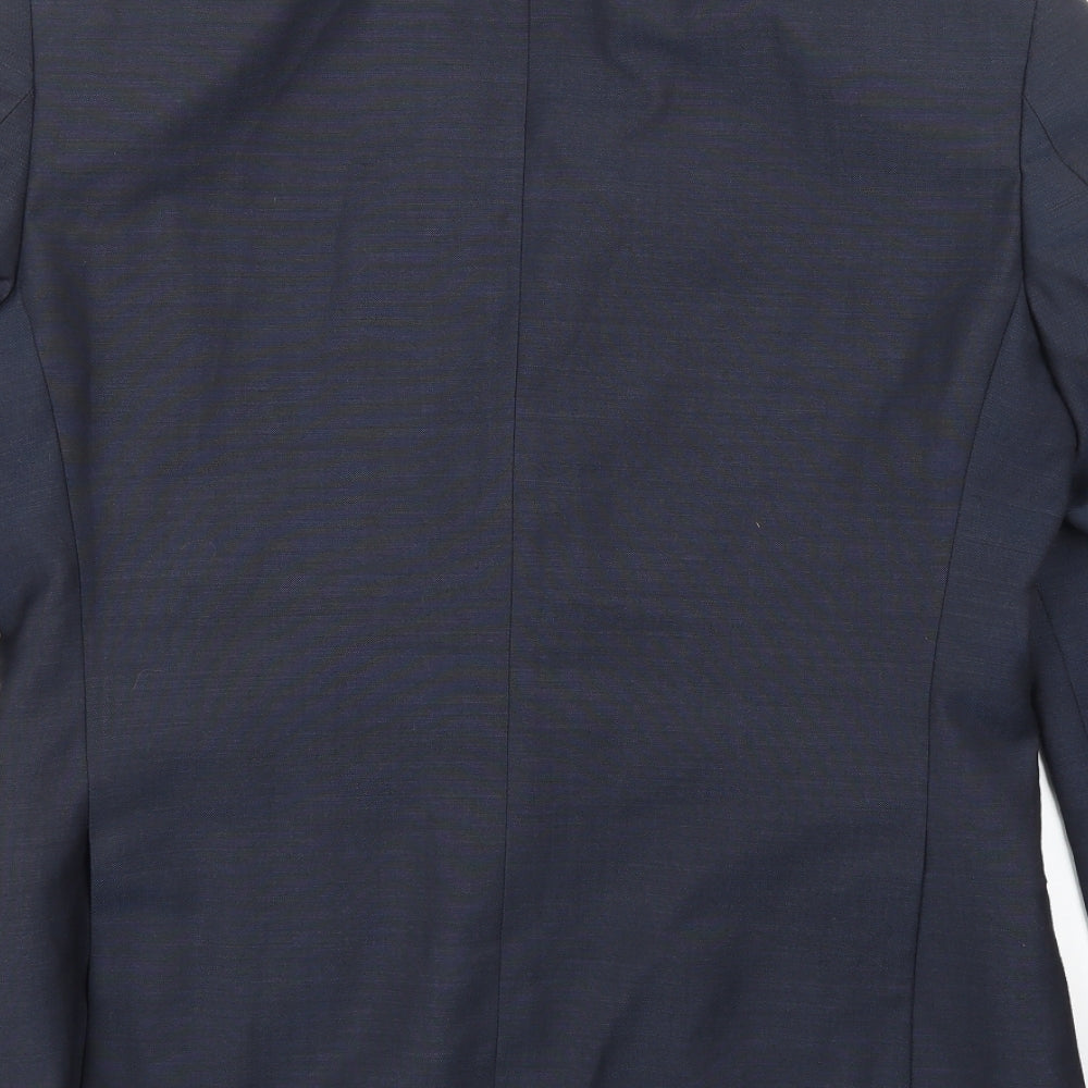 Marks and Spencer Mens Blue  Rayon Jacket Suit Jacket Size 38