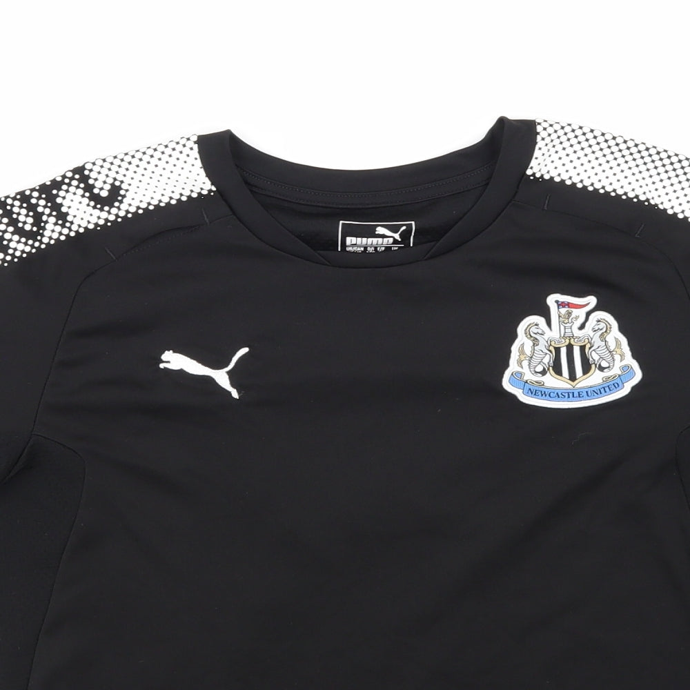PUMA Boys Black   Basic T-Shirt Size 11-12 Years  - Newcastle United