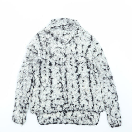 Peacocks Womens White  Knit Pullover Jumper Size S