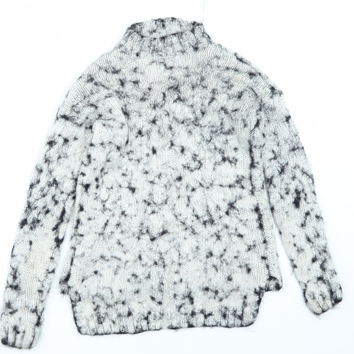 Peacocks Womens White  Knit Pullover Jumper Size S