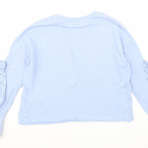 River Island Womens Blue  Jersey Pullover Sweatshirt Size S  - La Vie Est