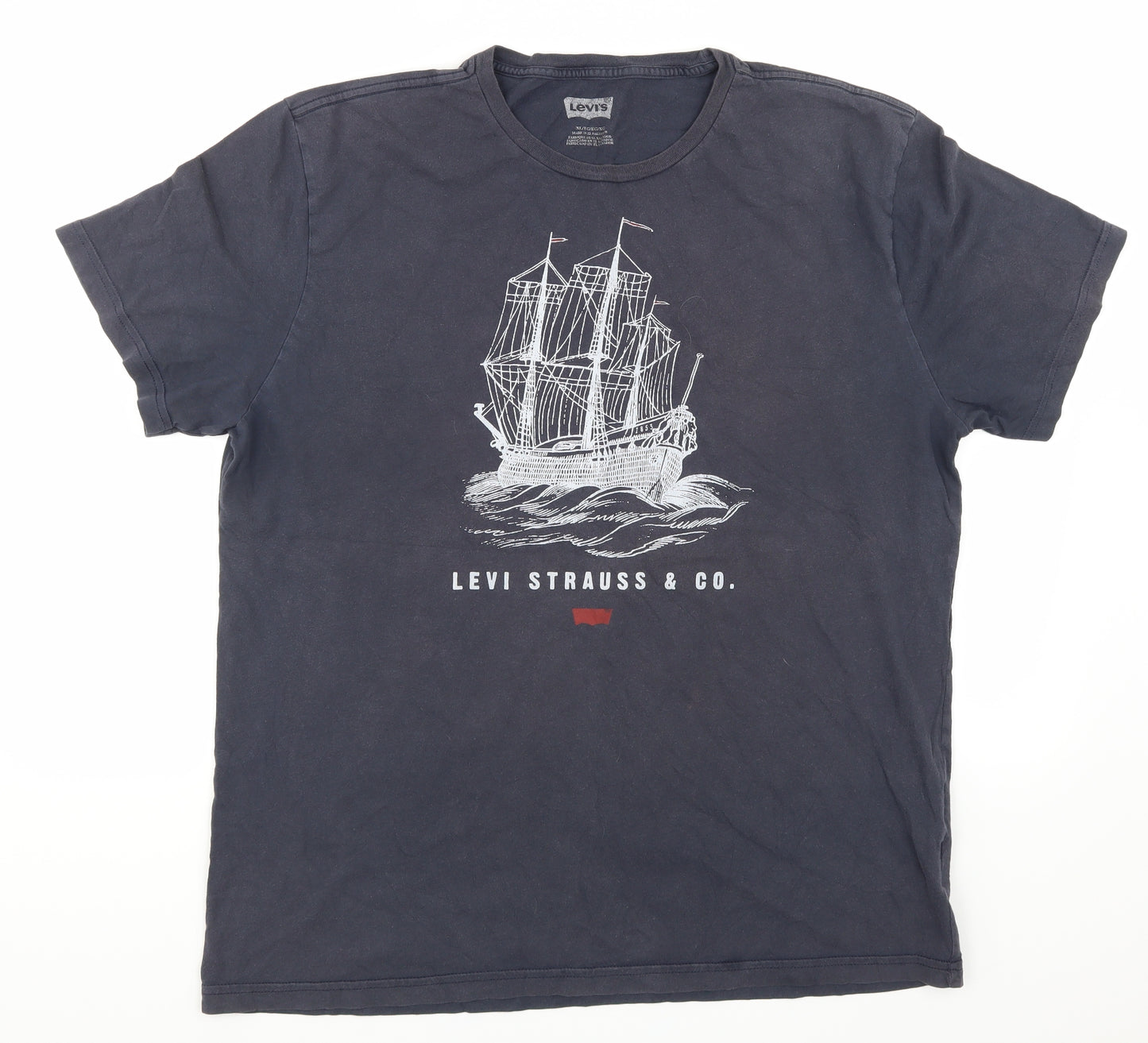 Levi's Mens Blue  Jersey  T-Shirt Size XL