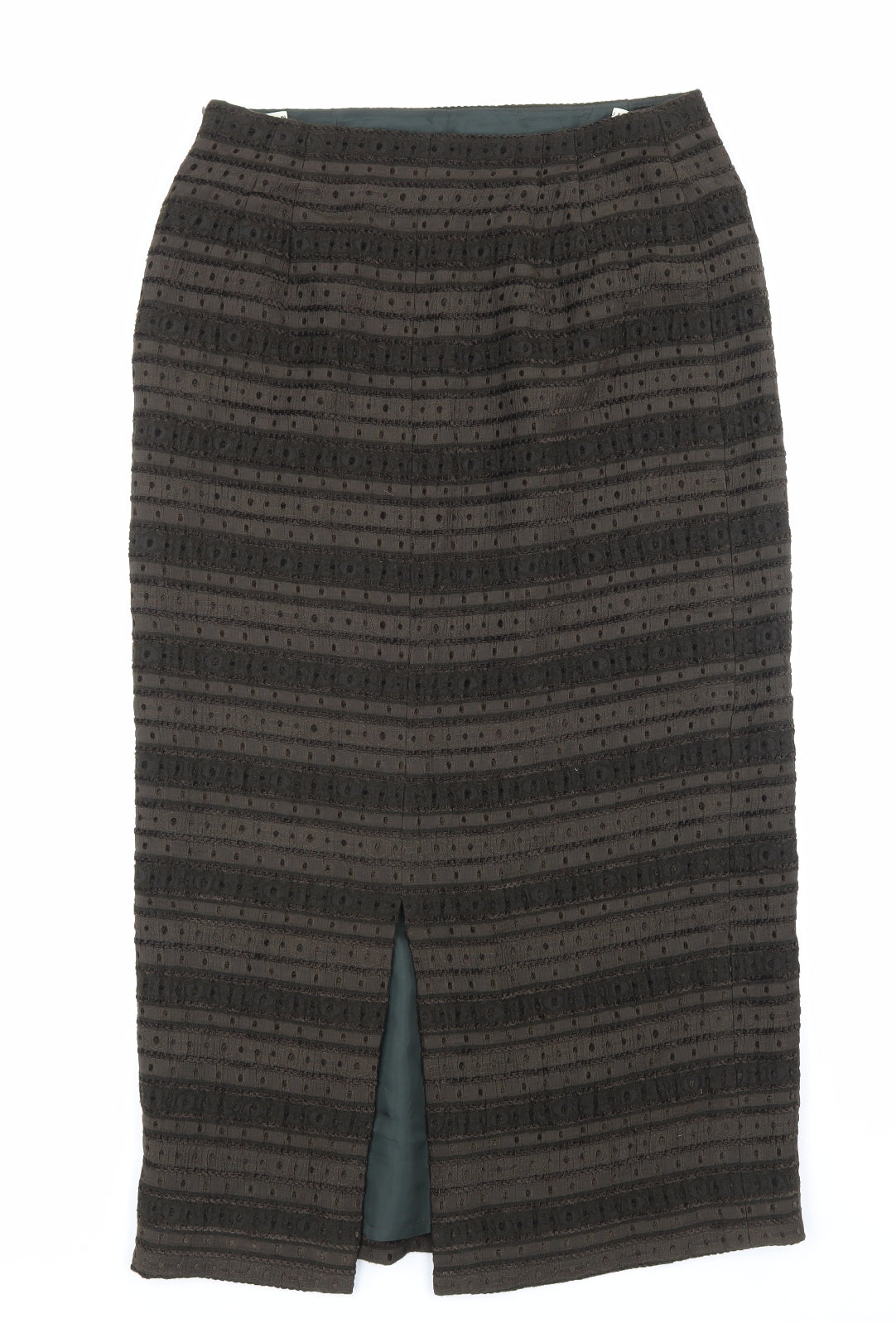 Minuet Womens Brown Striped  Maxi Skirt Size 14