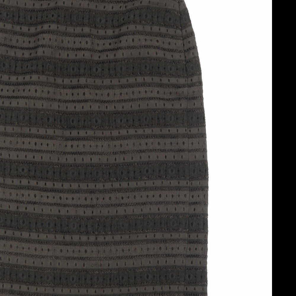 Minuet Womens Brown Striped  Maxi Skirt Size 14