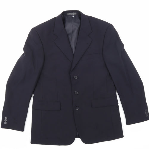 BHS Mens Blue  Rayon Jacket Suit Jacket Size 40