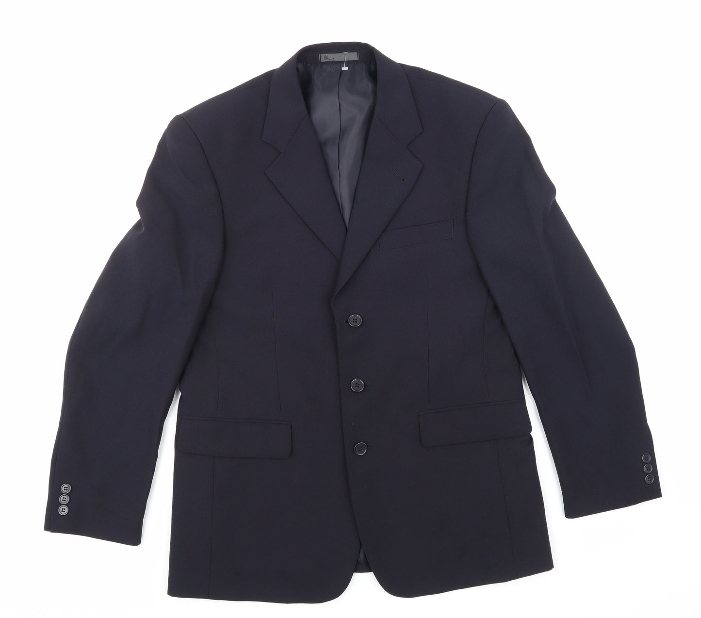 BHS Mens Blue  Rayon Jacket Suit Jacket Size 40