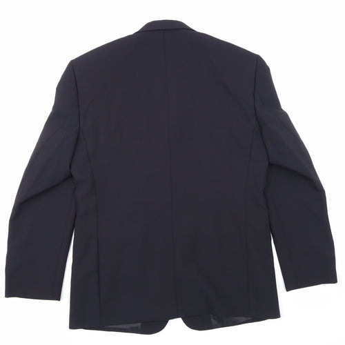 BHS Mens Blue  Rayon Jacket Suit Jacket Size 40