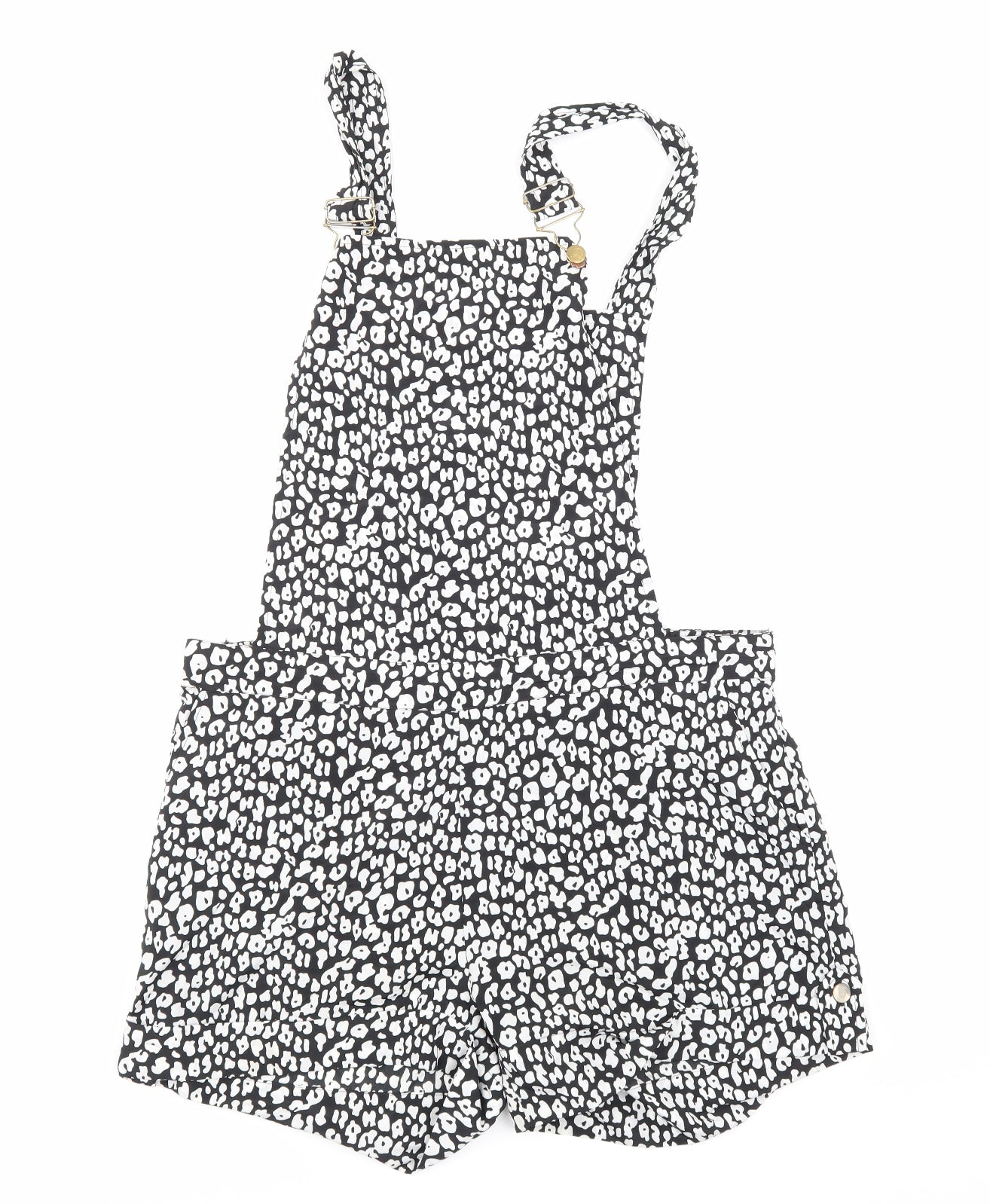 Atmosphere Womens Black Polka Dot  Dungaree One-Piece Size 16 L6 in