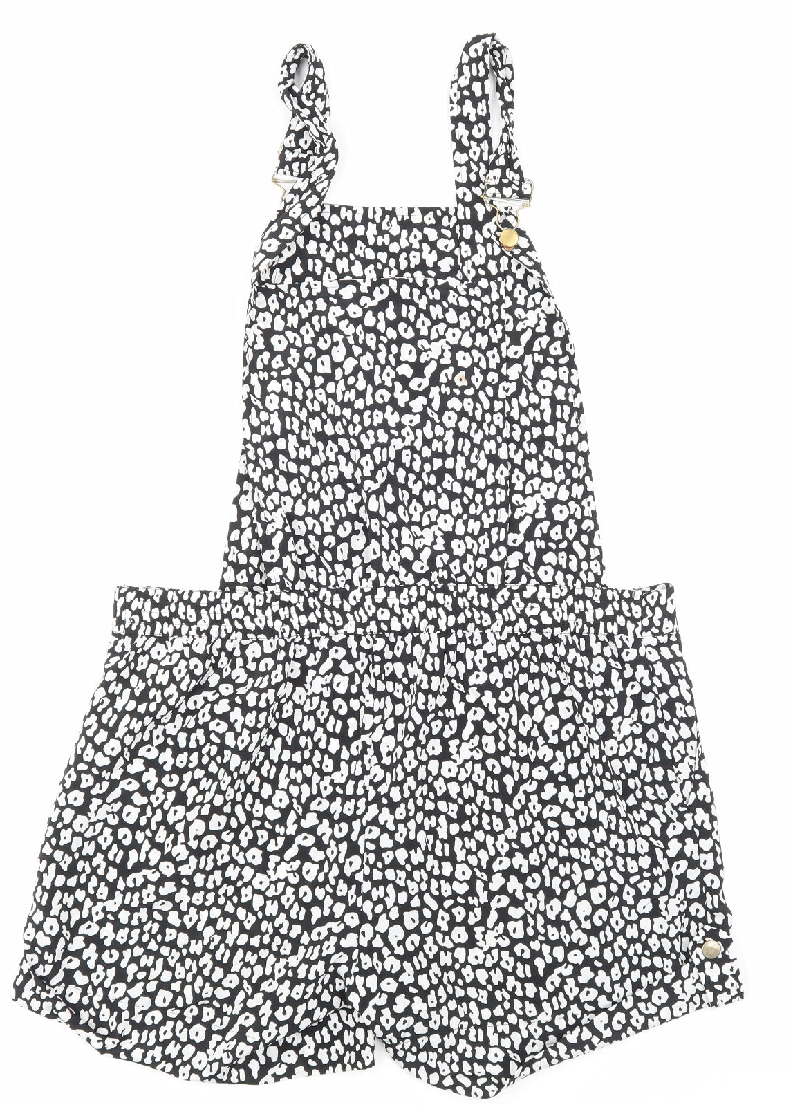 Atmosphere Womens Black Polka Dot  Dungaree One-Piece Size 16 L6 in