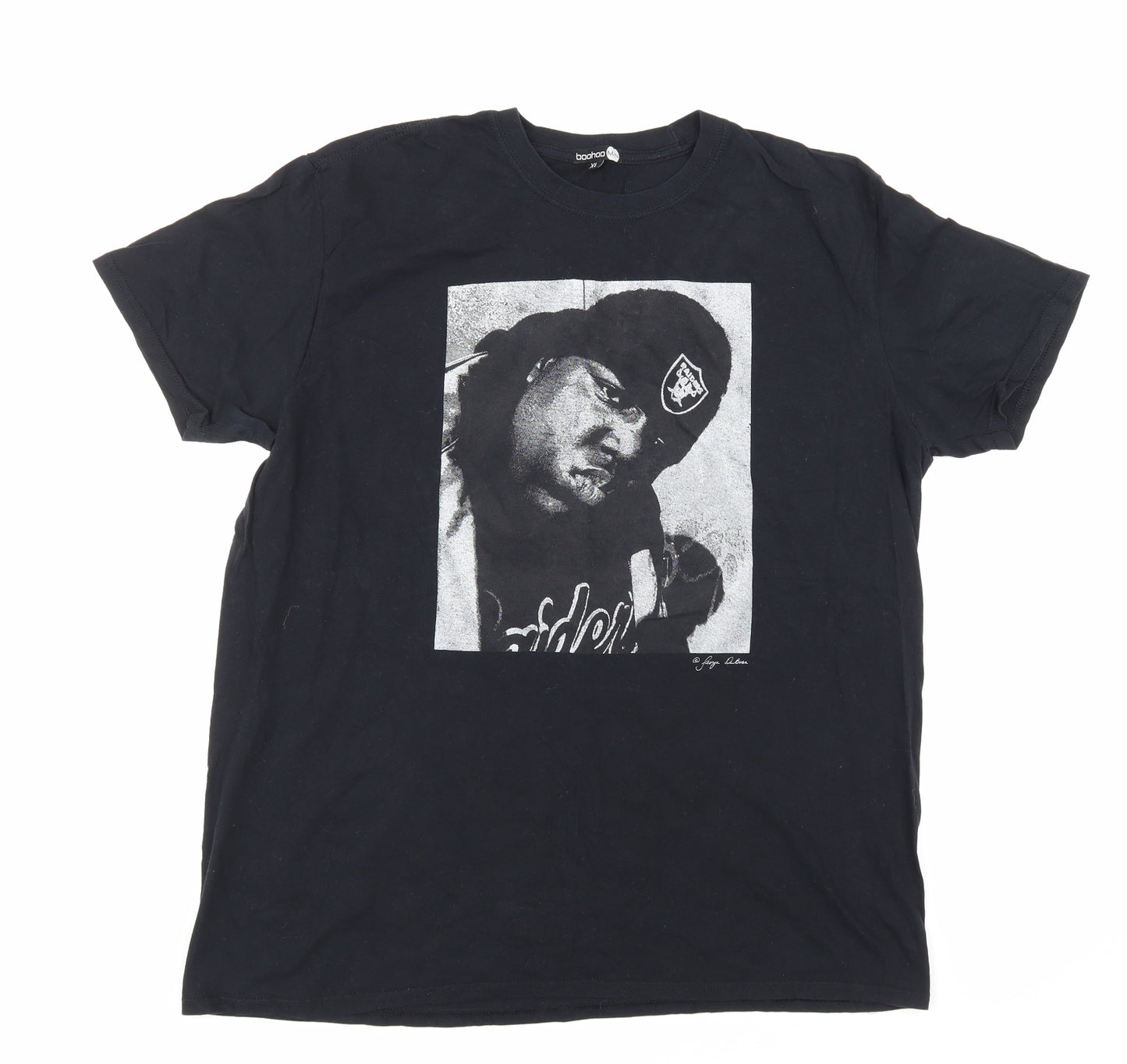 Boohoo Mens Black  Jersey  T-Shirt Size XL