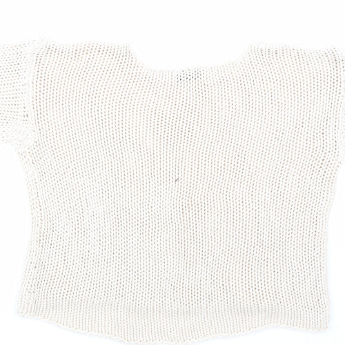 Topshop Womens Beige  Knit Pullover Jumper Size 8