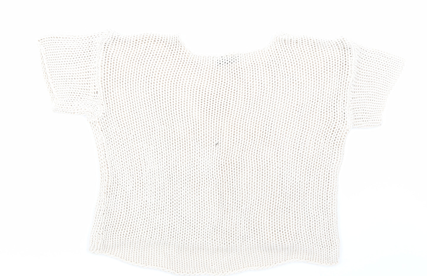 Topshop Womens Beige  Knit Pullover Jumper Size 8