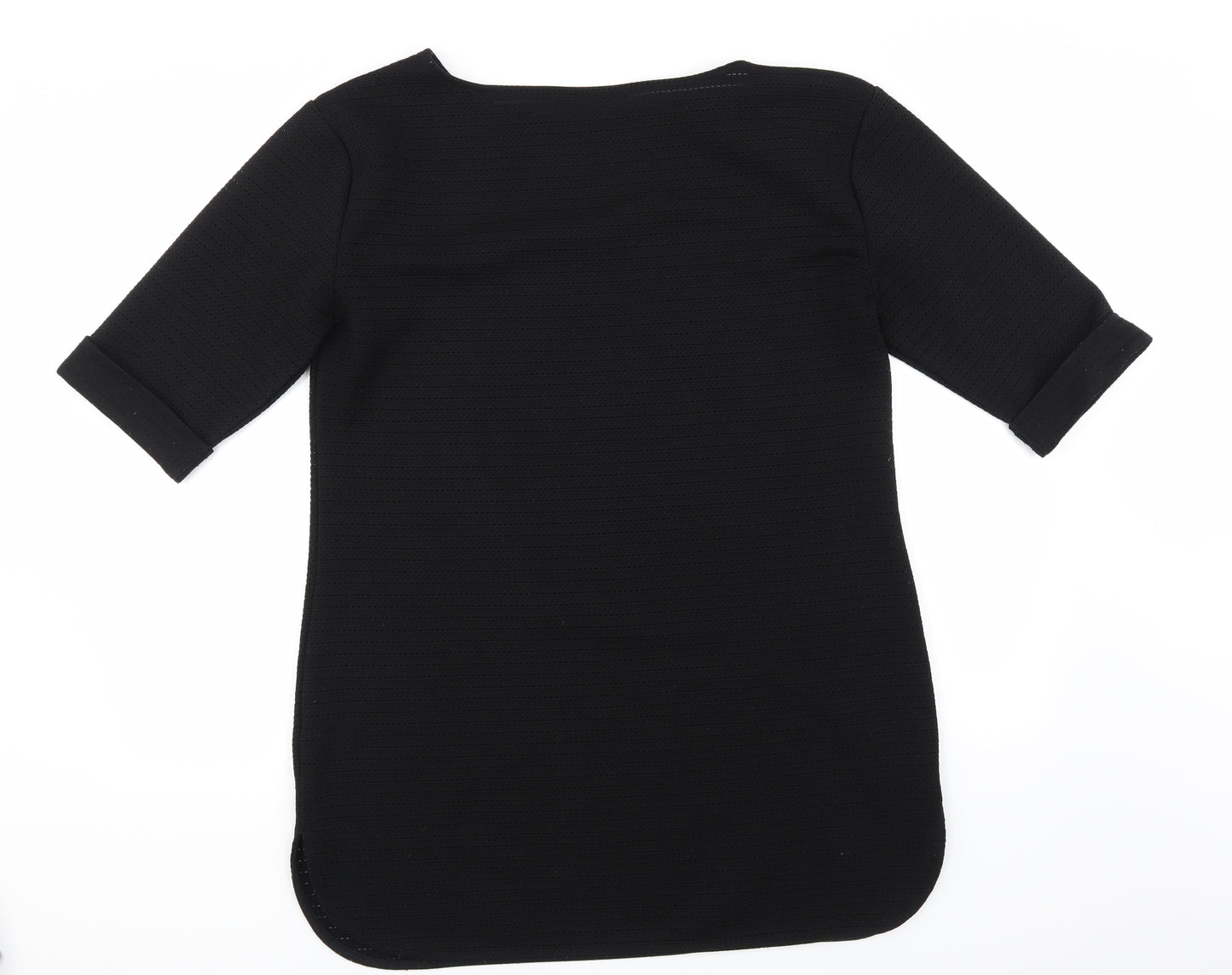 NEXT Womens Black   Basic T-Shirt Size 16  - Long line