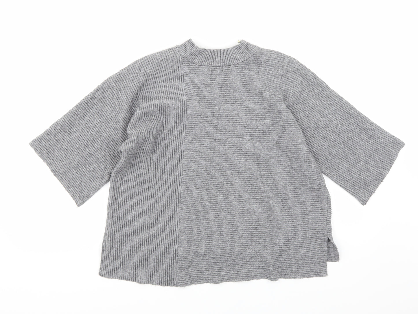 River Island Womens Grey Striped Knit Pullover Jumper Size S