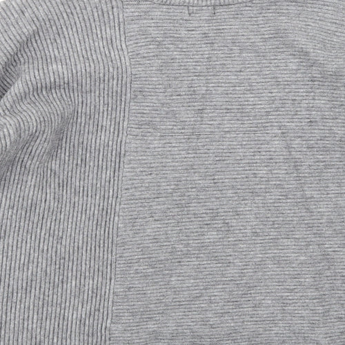 River Island Womens Grey Striped Knit Pullover Jumper Size S