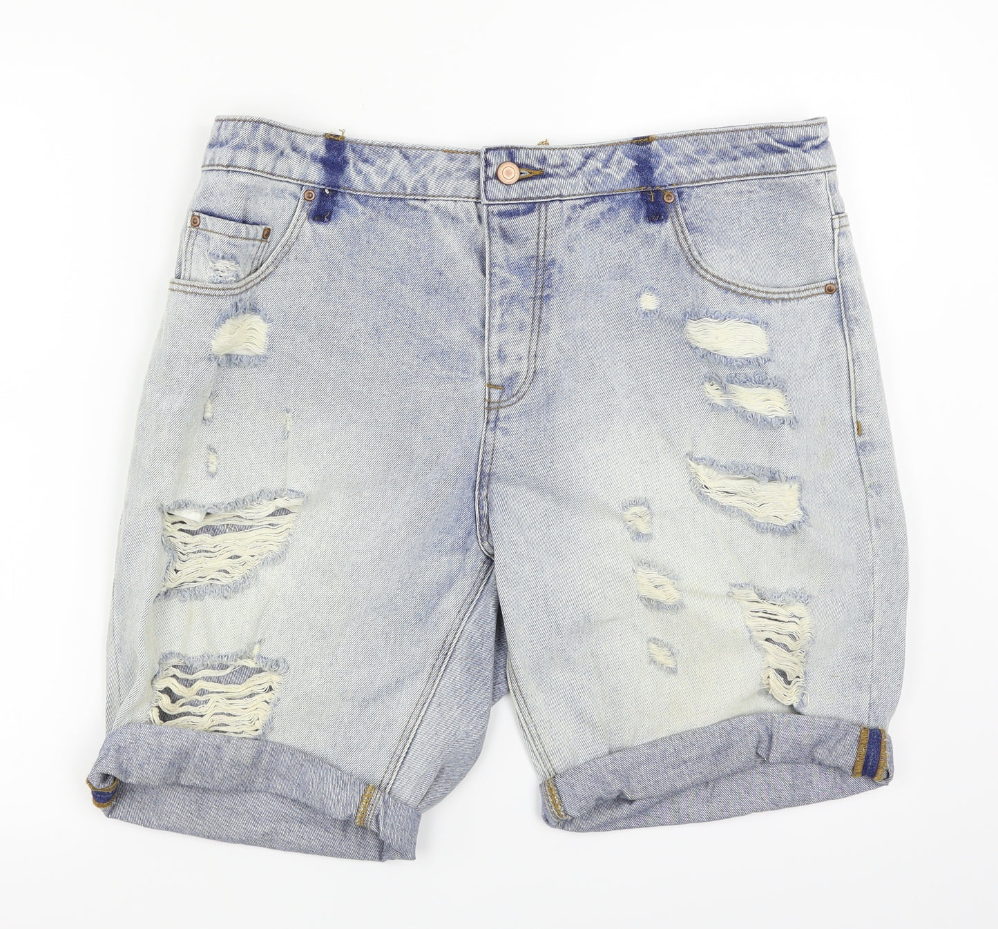 ASOS Mens Blue  Denim Bermuda Shorts Size 36 in