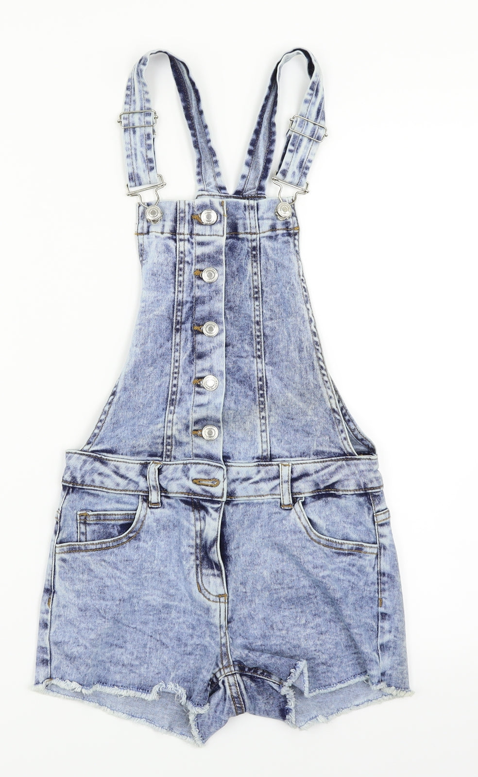 Parisian Womens Blue  Denim Dungaree One-Piece Size 8