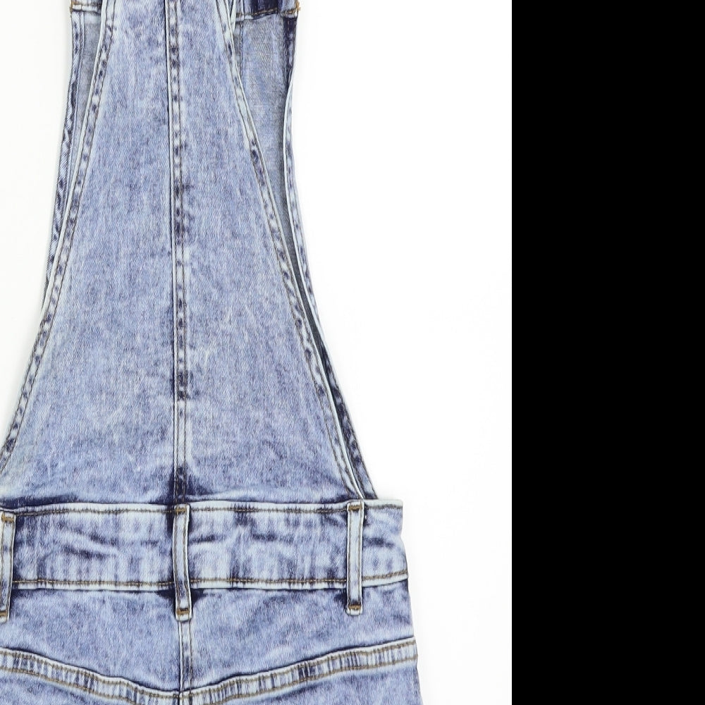 Parisian Womens Blue  Denim Dungaree One-Piece Size 8