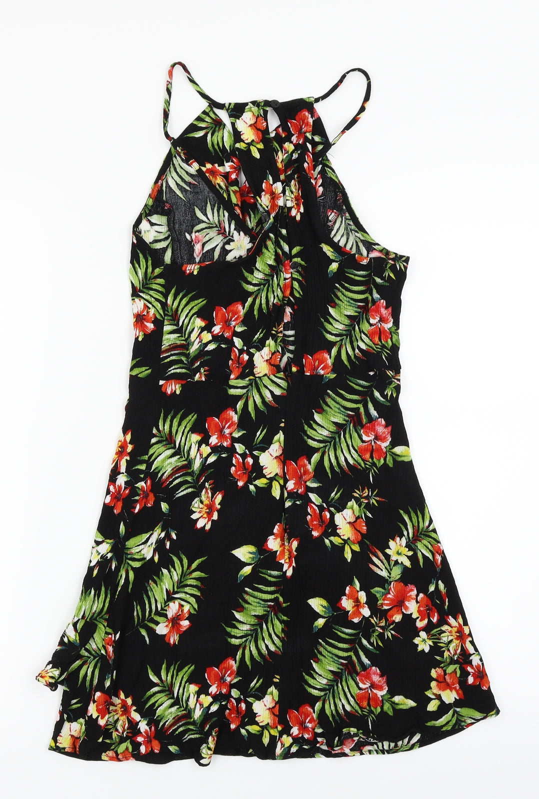 Love Tree Womens Black Floral  A-Line  Size M