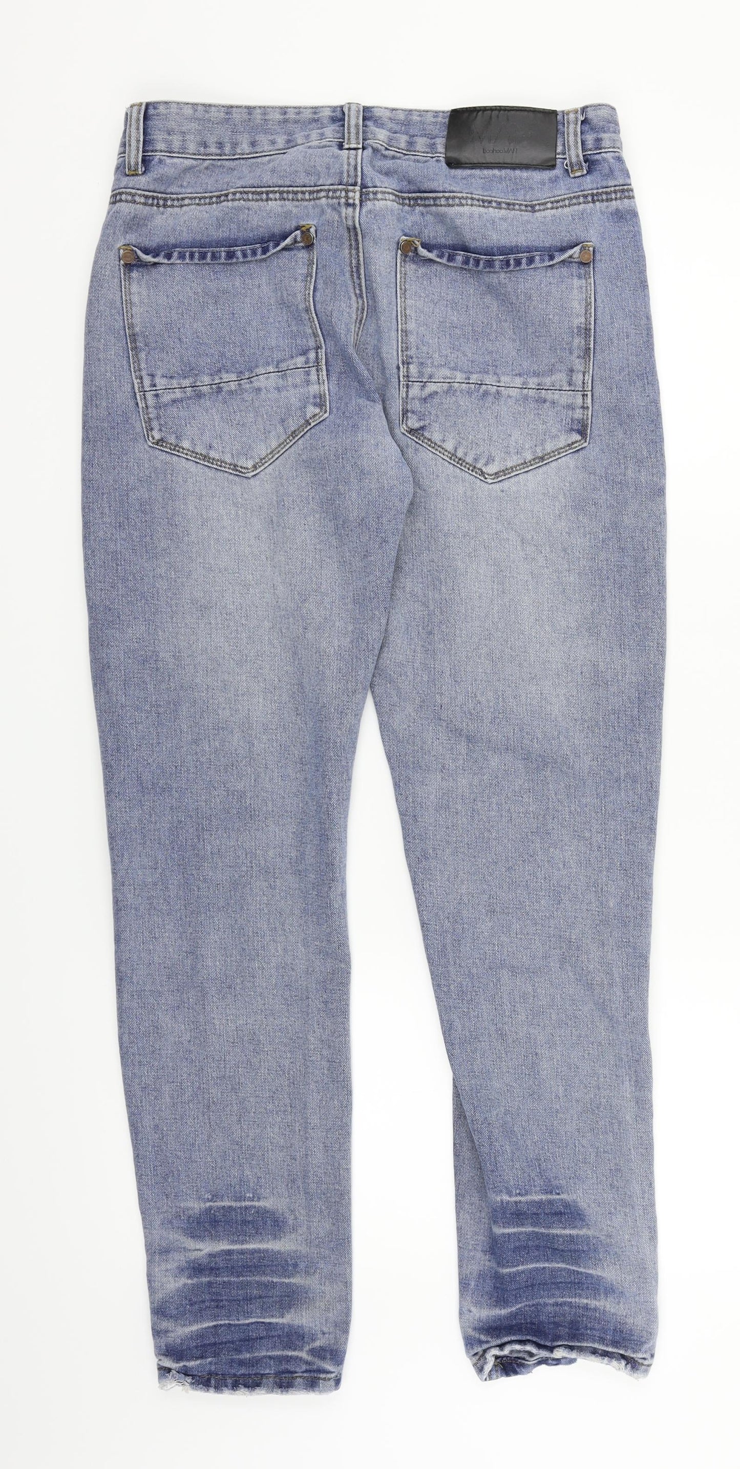 Boohoo Mens Blue  Denim Straight Jeans Size 32 in L28 in