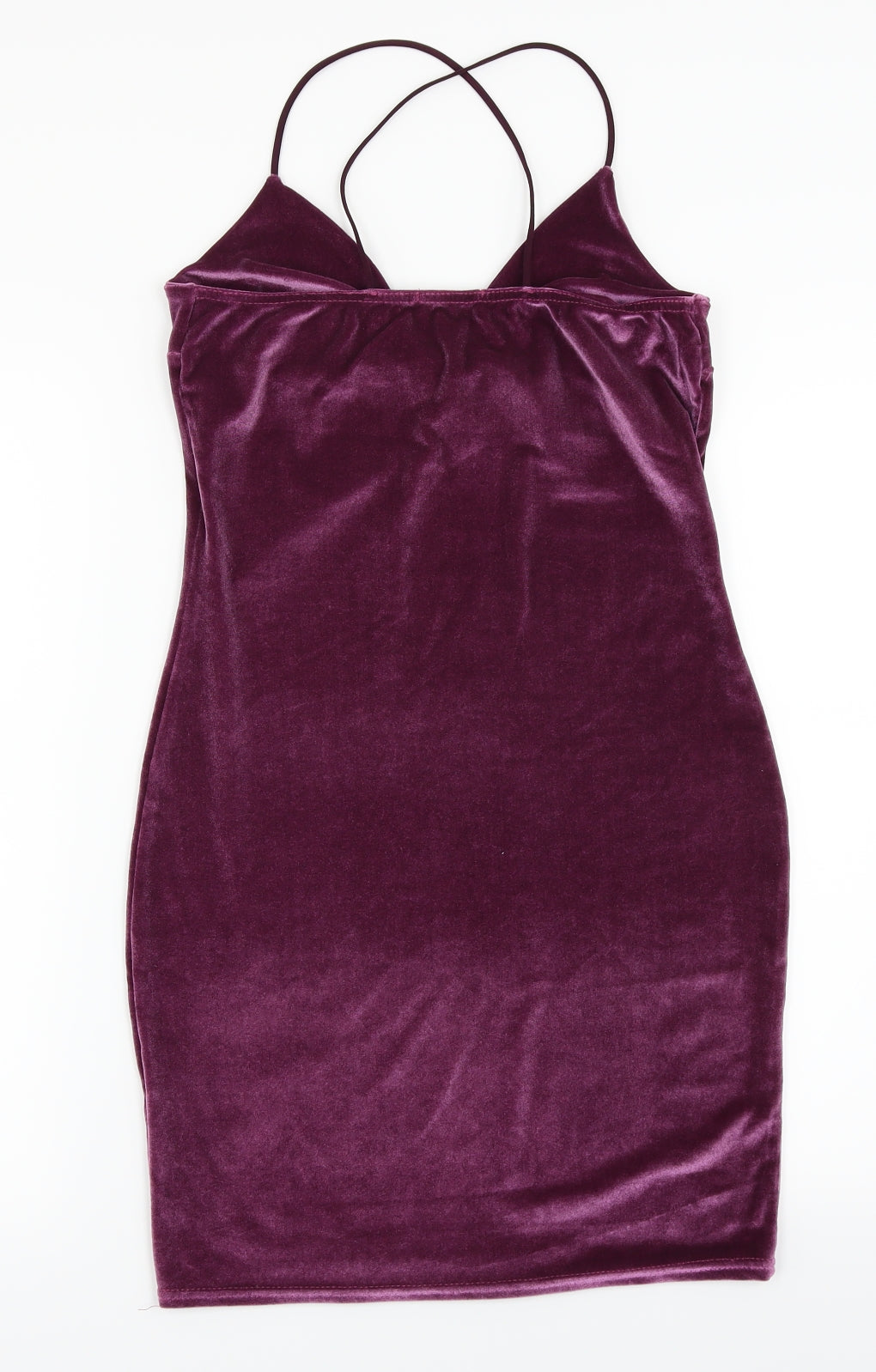 Boohoo Night Womens Purple Solid  Chemise Dress Size 12