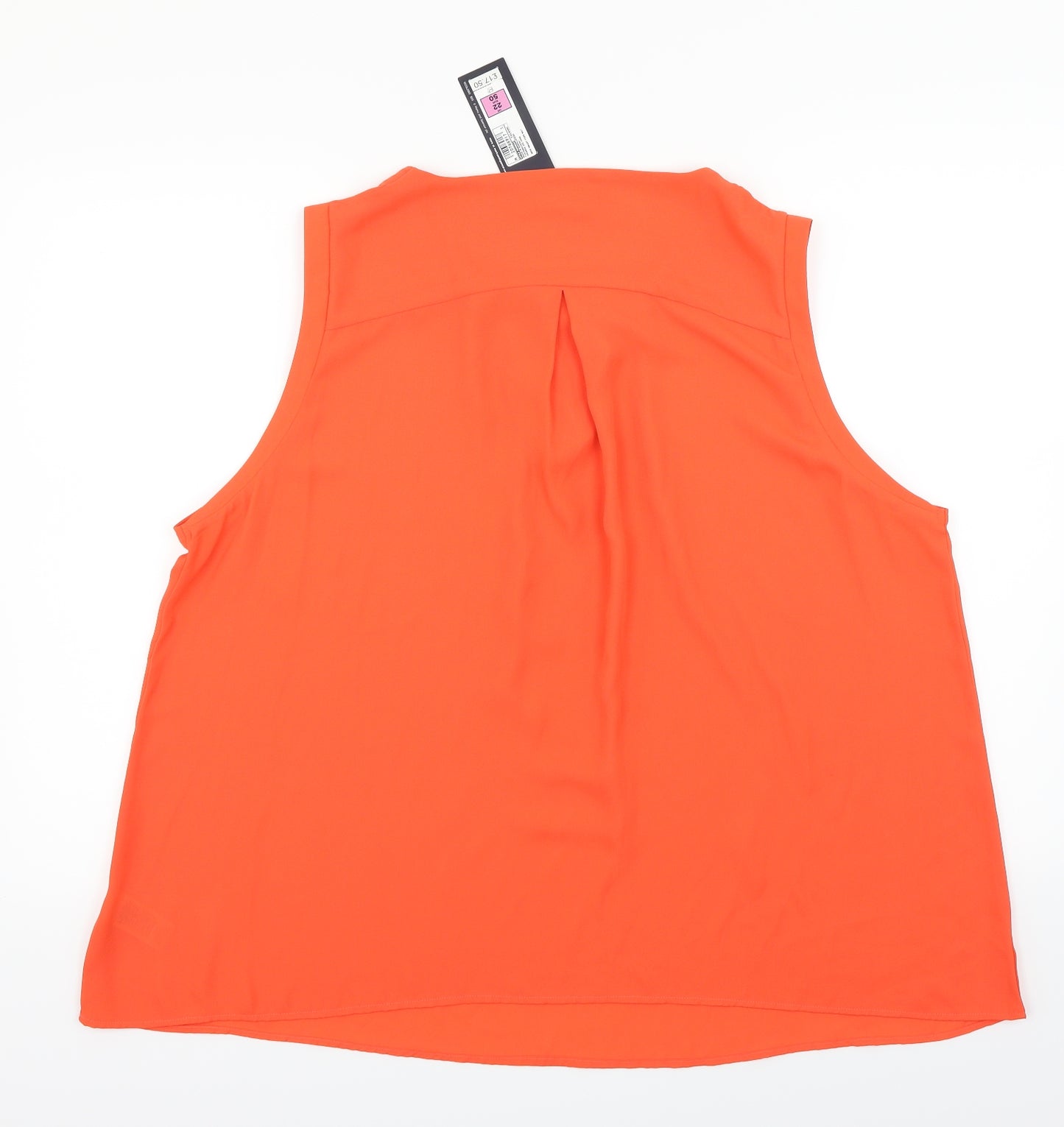 M&S Womens Orange   Basic Blouse Size 22